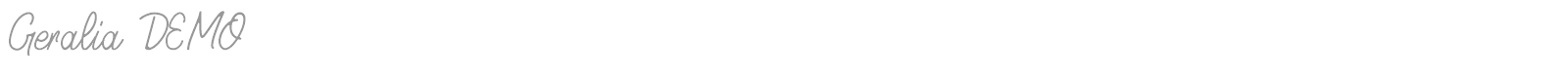 Geralia font preview